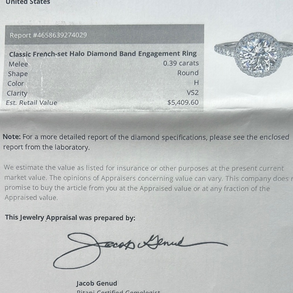 Elegant lab grow diamond ring - Picture 5 of 7